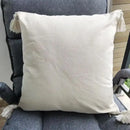 Textured beige tassels cushion cover living room geometric throw pillow by Decorbites