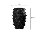 GobekUsa Black Ceramic Flower Vase Sea Cucumber Pineapple Design Unique Home Decor