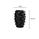 GobekUsa Black Ceramic Flower Vase Sea Cucumber Pineapple Design Unique Home Decor