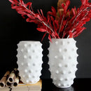 GobekUsa Black Ceramic Flower Vase Sea Cucumber Pineapple Design Unique Home Decor