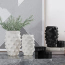 GobekUsa Black Ceramic Flower Vase Sea Cucumber Pineapple Design Unique Home Decor