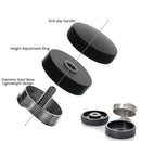 Textured black espresso distribution tool kitchen palm tamper by Decorbites