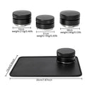 Textured black espresso distribution tool kitchen palm tamper by Decorbites