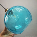 GobekUsa Blue Glass Ball LED Pendant Light Fixture for Dining Room and Bedroom