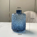 GobekUsa Clear Glass Flower Vase Hydroponic Home Decoration Texture Uneven Texture