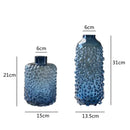GobekUsa Clear Glass Flower Vase Hydroponic Home Decoration Texture Uneven Texture