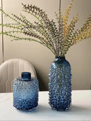 GobekUsa Clear Glass Flower Vase Hydroponic Home Decoration Texture Uneven Texture