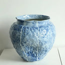 GobekUsa Blue Ceramic Vase Hydroponic Terrarium Flowerpot Decoration Home Flower Vase