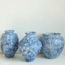 GobekUsa Blue Ceramic Vase Hydroponic Terrarium Flowerpot Decoration Home Flower Vase