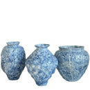 GobekUsa Blue Ceramic Vase Hydroponic Terrarium Flowerpot Decoration Home Flower Vase