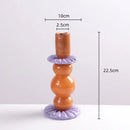 GobekUsa Geometric Glass Candlestick Holder Wedding Home Decoration Accessory