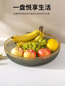 GobekUsa Glass Fruit Plate and Snack Storage Plate for Living Room