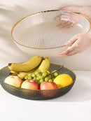 GobekUsa Glass Fruit Plate and Snack Storage Plate for Living Room