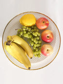 GobekUsa Glass Fruit Plate and Snack Storage Plate for Living Room