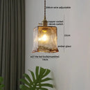 GobekUsa Clear Glass LED Pendant Light | Nordic Hanging Chandelier for Kitchen, Living Room