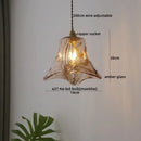 GobekUsa Clear Glass LED Pendant Light | Nordic Hanging Chandelier for Kitchen, Living Room