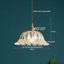 GobekUsa Clear Glass LED Pendant Light | Nordic Hanging Chandelier for Kitchen, Living Room