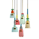 GobekUsa Glass Pendant Lights for Kitchen Dining Room Island Chandeliers