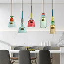 GobekUsa Glass Pendant Lights for Kitchen Dining Room Island Chandeliers
