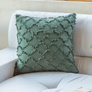 Textured cotton diamond cushion cover set mustard & orange living room by Decorbites