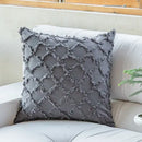 Textured cotton diamond cushion cover set mustard & orange living room by Decorbites