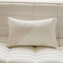 Textured cream & black comfort woolen pillow cover living room by Decorbites