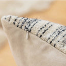 Textured cream & black comfort woolen pillow cover living room by Decorbites