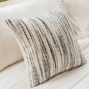 Textured cream & black comfort woolen pillow cover living room by Decorbites
