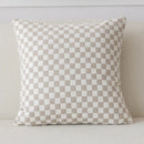 Textured cream & black comfort woolen pillow cover living room by Decorbites