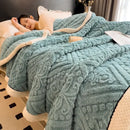 GobekUsa Coral Fleece Warm Blanket: Cozy Thicken Winter Bed Blanket