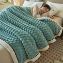 GobekUsa Coral Fleece Warm Blanket: Cozy Thicken Winter Bed Blanket