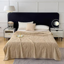 GobekUsa Jacquard Coral Velvet Sofa Cover Blanket | Soft & Warm for Spring/Autumn