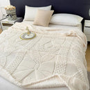 GobekUsa Jacquard Coral Velvet Sofa Cover Blanket | Soft & Warm for Spring/Autumn