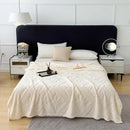 GobekUsa Jacquard Coral Velvet Sofa Cover Blanket | Soft & Warm for Spring/Autumn