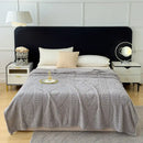 GobekUsa Jacquard Coral Velvet Sofa Cover Blanket | Soft & Warm for Spring/Autumn