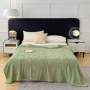 GobekUsa Jacquard Coral Velvet Sofa Cover Blanket | Soft & Warm for Spring/Autumn