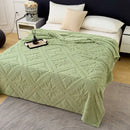 GobekUsa Jacquard Coral Velvet Sofa Cover Blanket | Soft & Warm for Spring/Autumn