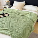 GobekUsa Jacquard Coral Velvet Sofa Cover Blanket | Soft & Warm for Spring/Autumn