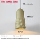 GobekUsa Creamy Wind Pendant Lamps for Dining Room, Bedroom, Cafe, Bar Table Home Decor