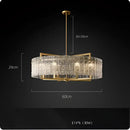 GobekUsa Dimmable LED Copper Glass Chandelier for Living Room