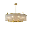 GobekUsa Dimmable LED Copper Glass Chandelier for Living Room