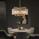GobekUsa Dimmable LED Copper Glass Chandelier for Living Room
