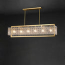 GobekUsa Dimmable LED Copper Glass Chandelier for Living Room