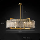 GobekUsa Dimmable LED Copper Glass Chandelier for Living Room