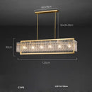 GobekUsa Dimmable LED Copper Glass Chandelier for Living Room