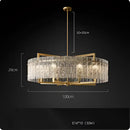 GobekUsa Dimmable LED Copper Glass Chandelier for Living Room