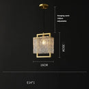 GobekUsa Dimmable LED Copper Glass Chandelier for Living Room