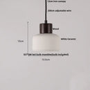 GobekUsa Clear Glass LED Pendant Light Fixture Wood Hanging Lamp