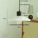 GobekUsa Clear Glass LED Pendant Light Fixture Wood Hanging Lamp