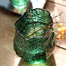 GobekUsa Green Transparent Glass Vase for Flower Arrangement & Home Decor